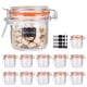 thumbnail image 1 of Frascos de vidrio Encheng de 200 ml con tapas herméticas, paquete de 12, 1 of 7