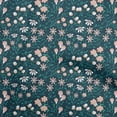 thumbnail image 1 of oneOone Cotton Jersey Teal Blue Fabric Leaves & Flower Craft Projects Decor Fabric Printed By The Yard 58 Inch Wide-BD, 1 of 6