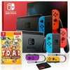 Nintendo Switch with Neon Blue/Red JoyCon Bundle with Neon Pink/Green JoyCon, and Captain Toad: Treasure Tracker