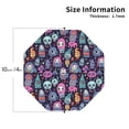 thumbnail image 2 of KLL Drink Coasters Set Octagon of 4,PU Leather Absorbent Coasters Set Decorative Coffee Cup Coasters Housewarming Gift for Home Decor-Funny colorful skull ghost, 2 of 5