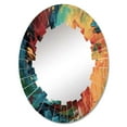 thumbnail image 2 of DESIGN ART Designart "Yellow and Turquoise Journey Of Abstraction IV" Abstract Modern Wall Mirror 24in.x36in., 2 of 4