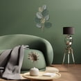 thumbnail image 3 of Aria Home Modern Vertical Multicolored Leaf Metal Wall Art 3D Decorative Wall Sculpture, Green, 3 of 6