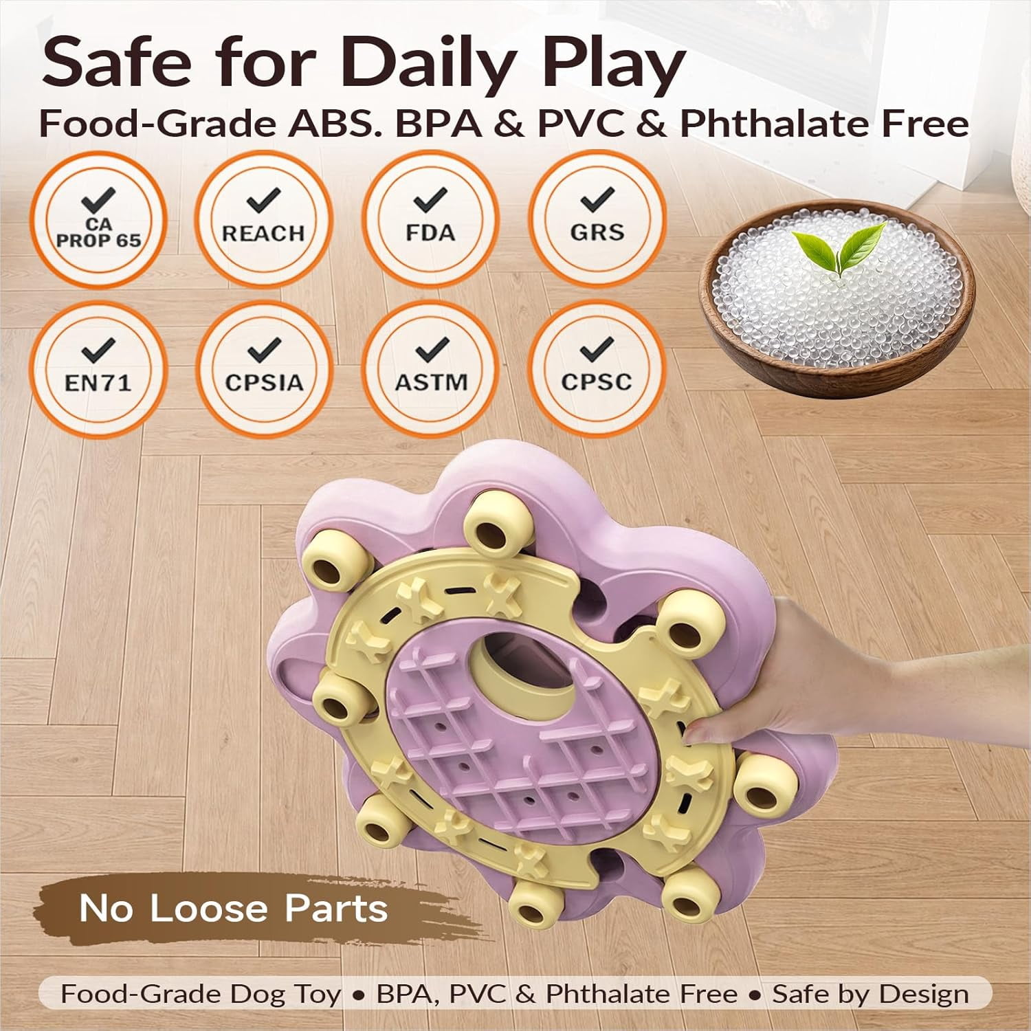KADTC Dog Puzzle Toy, Large Size, 3 Levels of Step-by-Step Challenge Beginner to Advanced Slow Feeder & Mental Stimulation for Smart Dogs Enrichment Puppy Pink Toys