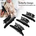 thumbnail image 2 of 12 pinzas para el pelo de mariposa, juego de peluquería para mujer, pinzas para el pelo antideslizantes, pinzas para el pelo con forma de garra (negro), 2 of 5