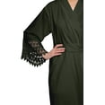 thumbnail image 4 of Moomaya Solid Cotton Robes For Women Plus Size Kimono Robe Short Nightwear, 4 of 6