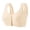 Beige, variant on Njagoc3 Wireless Bras for Women Plus Size Front Button Wide Straps Seamless Comfortable Everyday Daily Bra