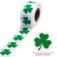 thumbnail image 3 of Denbek St. Patrick's Day Sticker Roll, Shamrock Stickers 500 Pieces, Irish Shamrock Sticker Roll for Box Packaging Card Party Decoration Supplies, St. Patrick's Day Stickers (2.5Cm), 3 of 9