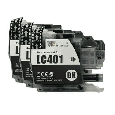 Ink Printer Cartridge for Brother MFC-J1010DW/MFC-J1170DW, Black, LC401 LC 401, 3 Pack