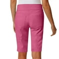 thumbnail image 6 of Womens Bermuda Long Shorts High Waist Stretch Knee Length Shorts Summer Walking Athletic Straight Pants Hot Pink, XL, 6 of 7