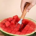 thumbnail image 3 of Cuchillo de acero inoxidable para trinchar melones y frutas, ideal para cortar y sacar sandía, melón y helado., 3 of 3
