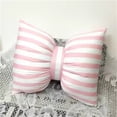 thumbnail image 4 of 2Pcs Bow Shaped Pillow, Decorative Sofa Throw Pillows 9.8X7.1", Striped Black And White Reversible Pillow Cushions For Couch Bed Sofa Office Car Decor Neck Waist, Hand Made Cotton, Detachable To Wash, 4 of 4