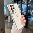 thumbnail image 5 of Samsung Galaxy S23 Ultra 6.8" Case,Cute Plating Edge Love Hearts Pattern with Camera Lens Protection Phone Cover for Galaxy S23 Ultra 5G,Black, 5 of 5
