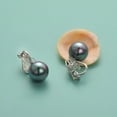 thumbnail image 5 of Yoursfs  10MM Pearl Clip On Earrings for Women Color Grey Simulated Pearl Earrings Clip on White Gold Plated Wedding Party Gifts, 5 of 6