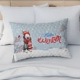 thumbnail image 4 of Hello Winter Bull Terrier Smiling in Red Scarf Hat Welcome Christmas Quilt Pillowcase Bully Dog Lovers Gifts Idea Throw Pillow Cover Bed Home Decor - 00017, 4 of 5