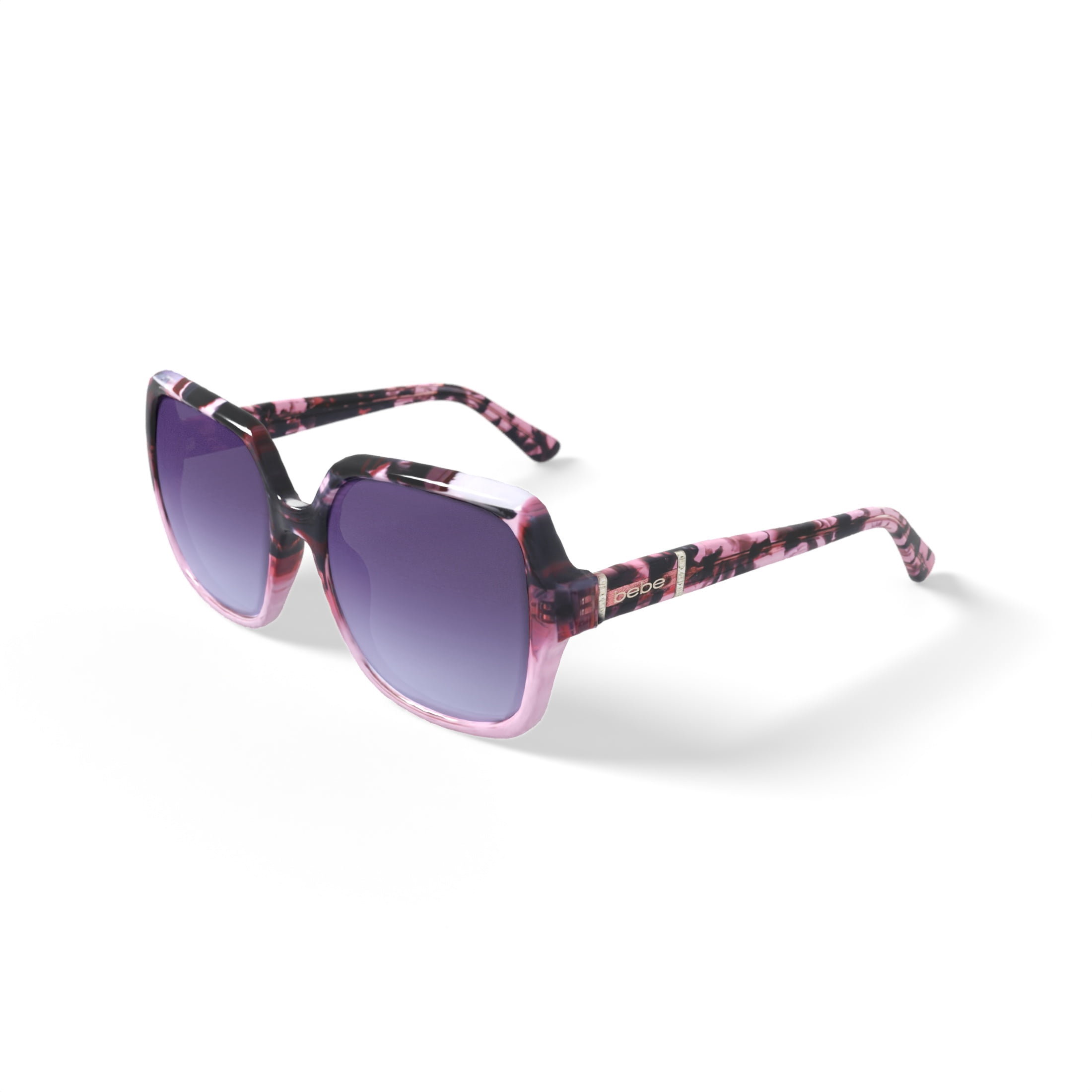 bebe Women's Rx'able Fashion Sunglasses, BBOS1002, Pink Tortoise, 57-19-140, with Case
