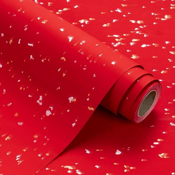Papel de Regalo WRAPAHOLIC Mini Rollo Rojo 43 cm x 5 m