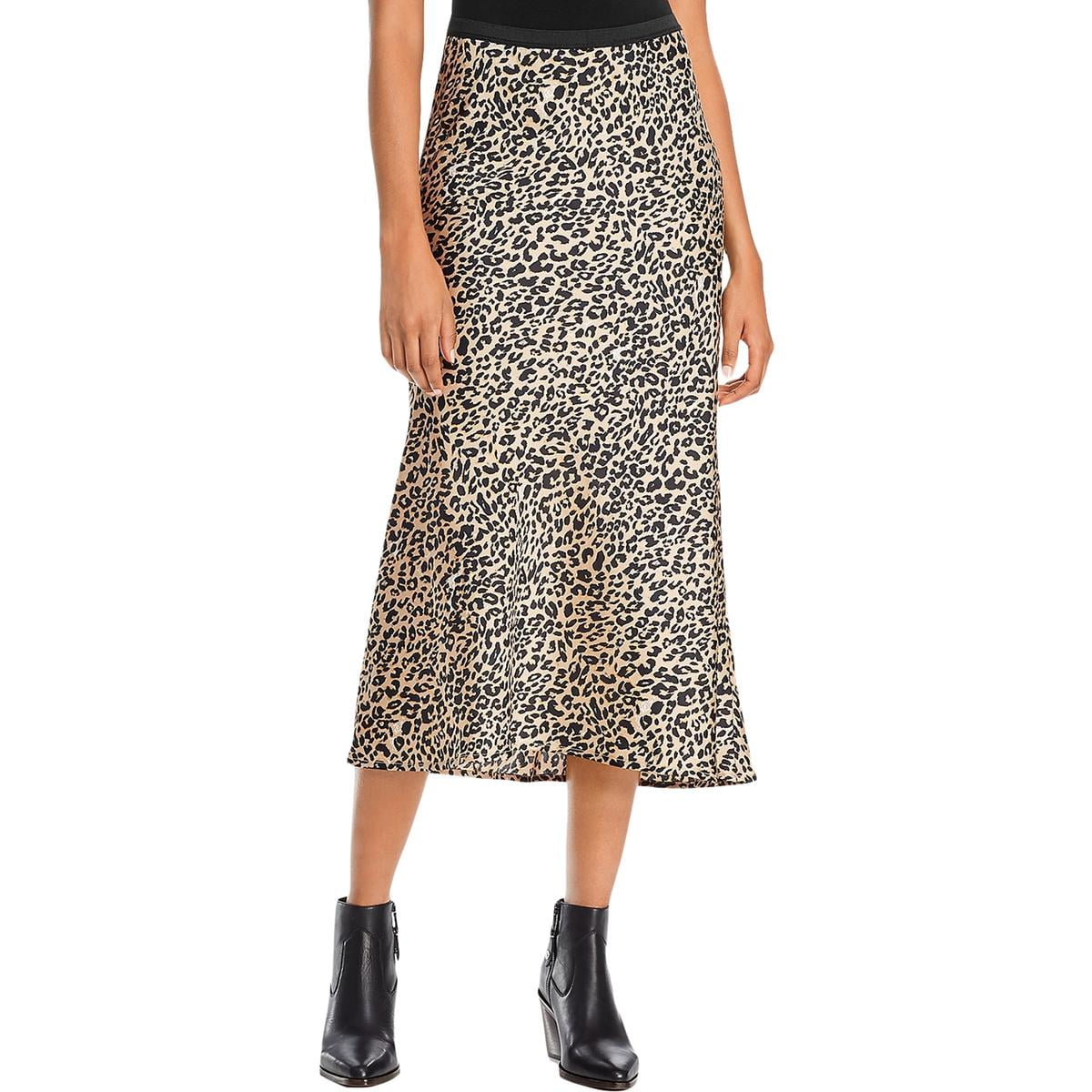 French connection leopard-print clearance midi skirt