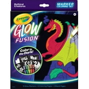 Crayola Glow in the Dark Coloring Set with Markers, Mythical Creature, Easter Basket Stuffer, Unisex Child