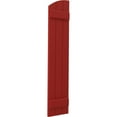 thumbnail image 3 of Ekena Millwork 10 1/2"W x 42"H Americraft Three Board (2 Batten) Exterior Real Wood Joined Board-n-Batten Shutters w/ Elliptical Top (Per Pair), Fire Red, 3 of 10