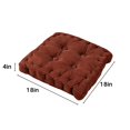 thumbnail image 4 of Golyzmt Corduroy Chair Seat Pad (Chair Cushion), 18" x 18", 4 Inch Thick, 1-Piece, Coffee, 4 of 5