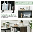 thumbnail image 5 of Costway Record Player Stand Turntable Stand Display Shelf Media Storage Cabinet Walnut, 5 of 11