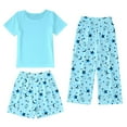 thumbnail image 4 of Ensemble de Pyjama pour Petites Filles, Haut à Enfiler à Col Rond avec Motif de Dessin Animé, Tenue d'Intérieur d'Été, Pyjama pour Filles 9-10 Ans, 4 of 8
