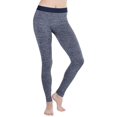 thumbnail image 2 of ToBeInStyle Women's Solid Waistband Space Dye Workout Leggings - Medium - Navy, 2 of 4