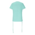 thumbnail image 6 of Fesfesfes Women's Athletic Short-Sleeve Tops Fashion Summer Side Tie Detail Crew Neck T-shirt Solid Color Outdoor Sports Breathable Tee(Mint Green,XL), 6 of 8