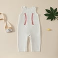 thumbnail image 2 of TEAJOPSUU Unisex Baby Boy Girl Clothes Infant Summer Baseball Printed Bubble Romper Toddler Baby Round Neck Short Sleeve Jumpsuit 3-24 Month White, 2 of 8