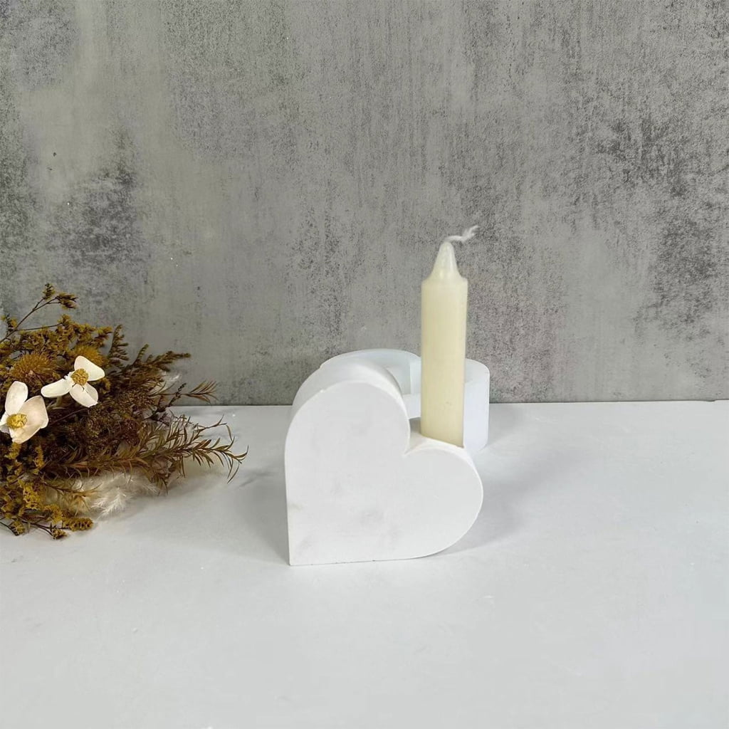 Oasiva Heart Candle Holder Mold for Making Candle Holder Ornament, Epoxy Resin Casting