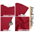 thumbnail image 6 of Fantaslook Summer Dresses for Women Short Sleeve V Neck Casual Shift Dress with Pockets, 6 of 8