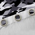 thumbnail image 4 of jejeloiu Wild Military Camo Black Out Curtains,White Black Gray Curtains Pack of 2 (42x63 Each) For Kids, 4 of 6