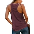 thumbnail image 4 of UVN Summer Tank Tops for Women V Neck Sleeveless T Shirts Loose Casual Basic Top, 4 of 7