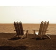 thumbnail image 2 of Alan Hausenflock 14x12 White Modern Wood Framed Wall Art Titled - Adirondack Chairs I, 2 of 5