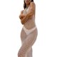 thumbnail image 4 of VISgogo Vestido de playa para mujer, cuello halter, espalda abierta, sin mangas, para bikini/traje de baño VISgogo moda, 4 of 9