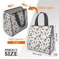 thumbnail image 3 of Beagle Dog and Footprints Insulated Lunch Bag for Women & Adults,Large Portable Soft Cooler Lunch Bag,Thermal Food Storage Tote with Pearl Cotton,8.66L,8.75x5.75x9.5 Inch, 3 of 6