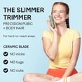 thumbnail image 3 of Meridian Slimmer Trimmer Precision Bikini & Pubic Grooming Electric Shaver, Waterproof, for Women & Men, Sage, 3 of 13