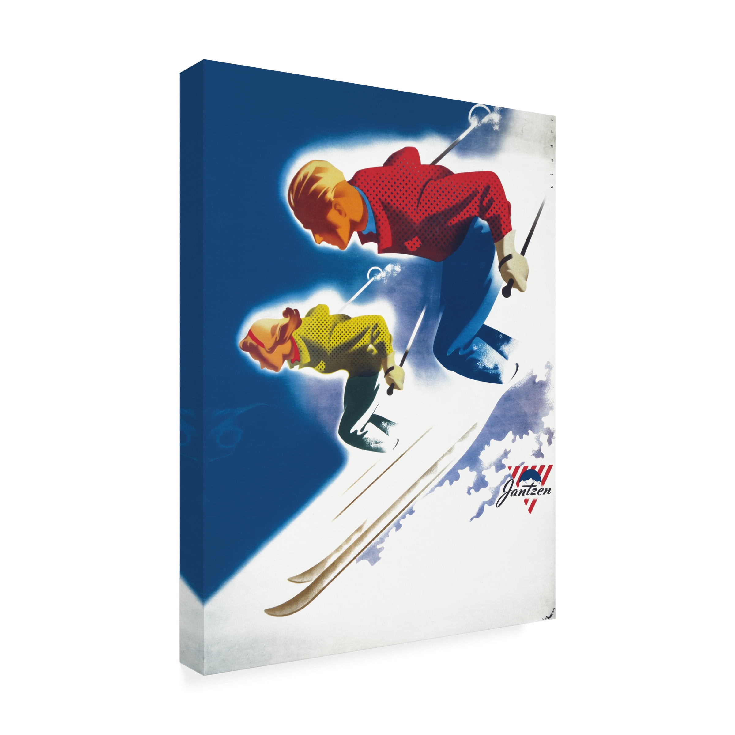 Print Collection 'Jantzen by Binder Man and Women Ski 1947' Canvas Art