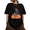 Black, variant on UNISHE Black Cat Pumpkin Halloween Graphic Tee Women's Short Sleeve Crew Neck Top