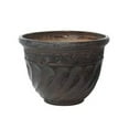 thumbnail image 1 of Set of 2 Swirl Embossed Chocolate Finish Planters, 1 of 1