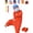 Fiery Orange, variant on Mouth Monster Onesie for Adults - 2026 Funny Snuggly Fleece Pajamas, Hilarious Design for Comfortable Lounging Halloween Costume
