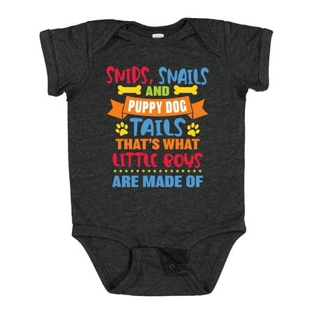

Inktastic Snips Snails and Puppy Dog Tails That s What Little Boys Boys Baby Bodysuit