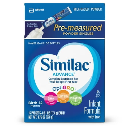 UPC 070074579399 product image for Similac Advance Infant Formula with Iron, On-the-Go Powder Sticks, 9.76 oz (Pack | upcitemdb.com