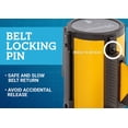 thumbnail image 4 of US Weight Heavy Duty Yellow Premium Steel Stanchion with 7.5-Foot Chevron Retractable Belt, 4 of 17