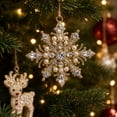 thumbnail image 5 of 12pcs Diamond Pearl Christmas Ornaments Decorations, Xmas Hanging Tree Pendants, Seasonal Indoor Outdoor Decor for Christmas Tree Mantel Window Wall, Gifts for Family Friends, 5 of 8
