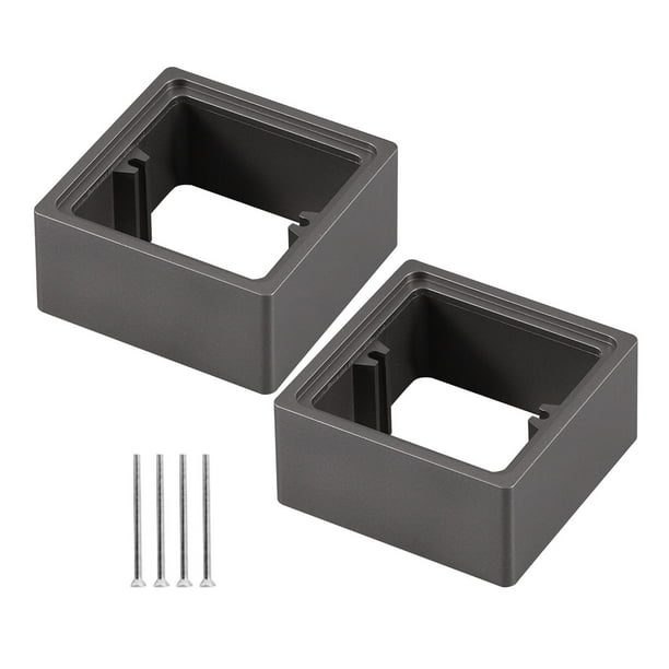 2 espaciadores de placa de marco de enchufe, espaciadores de placa de pared, espaciadores de caja eléctrica, altura gris