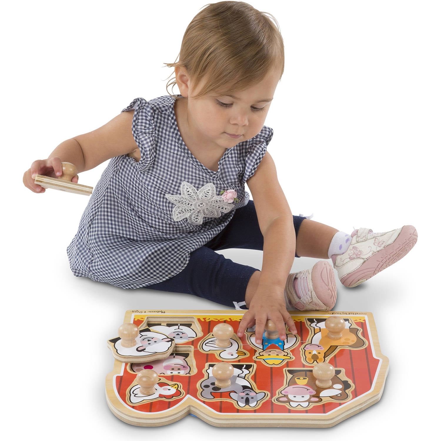 melissa & doug farm animals jumbo knob wooden puzzle