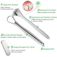 thumbnail image 4 of Tongue Scraper Cleaner -GIXUSIL 3 Pack Stainless Steel Tongue Scraper and 10Pcs Dental floss with Travel Handy Case for Healthy Oral Care and Adults Kids, Easy to Use, Help Fight Bad Breath - Silver, 4 of 8