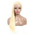 thumbnail image 3 of Human Hair Wigs Long 13X4 Lace Front Deep Parting Wig Glueless 150% Density Lace Wig With Pre-Plucked Hairline #613 Bleached Blonde Human Hair Straight For Women Bleached Knots 22 Inch, 3 of 8