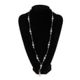 thumbnail image 2 of AOOOWER Hidden Hollow Beads White Pearls Beaded Lanyard ID Badge Holder Pendant Necklace, 2 of 8
